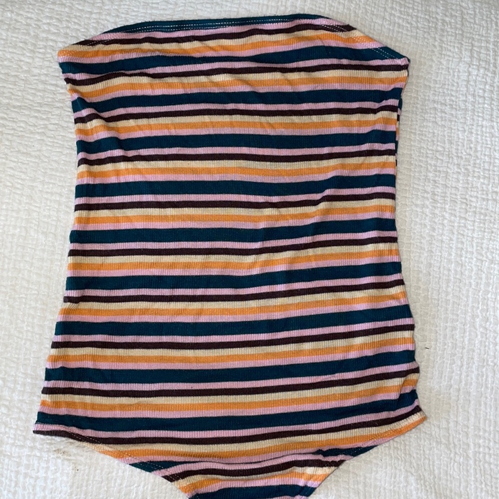 PACSUN striped tube top bodysuit